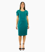 Vestido entallado largo a la rodilla, manga corta - Calvin Klein