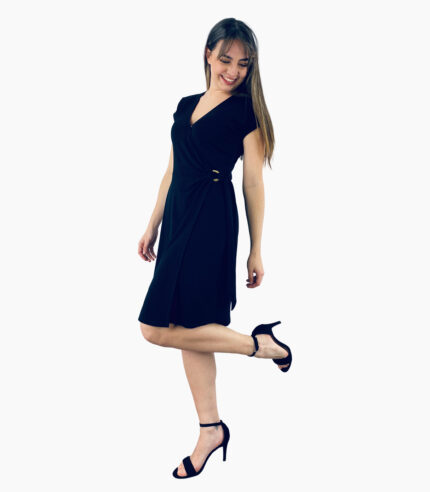 Vestido a la rodilla cruzado en el delantero - Michael Kors
