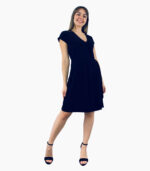 Vestido a la rodilla cruzado en el delantero - Michael Kors
