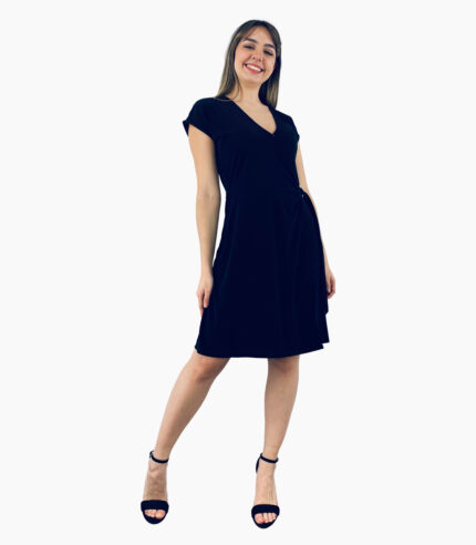 Vestido a la rodilla cruzado en el delantero - Michael Kors