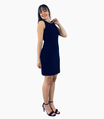 Vestido clásico entallado negro sin mangas - Michael Kors