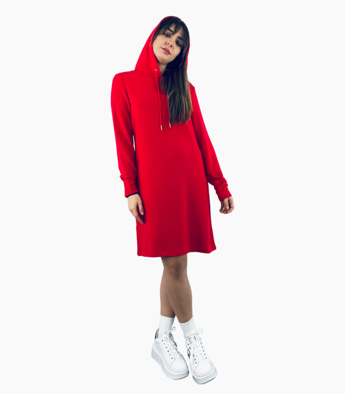 Vestido sudadera de punto con capucha - Calvin Klein