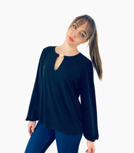 Blusa corte recto manga larga - Michael Kors