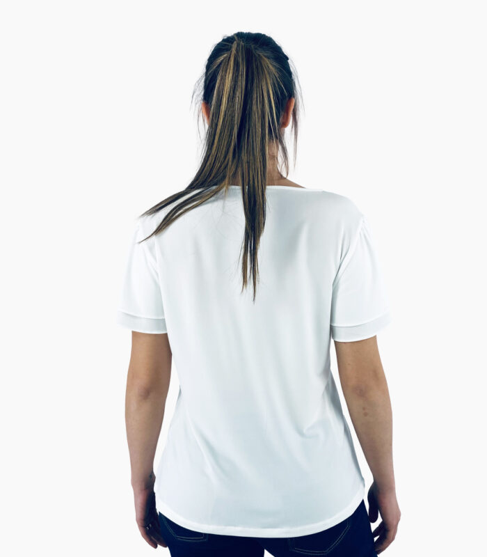 Camiseta cuello pico manga corta tipo farol - Calvin Klein
