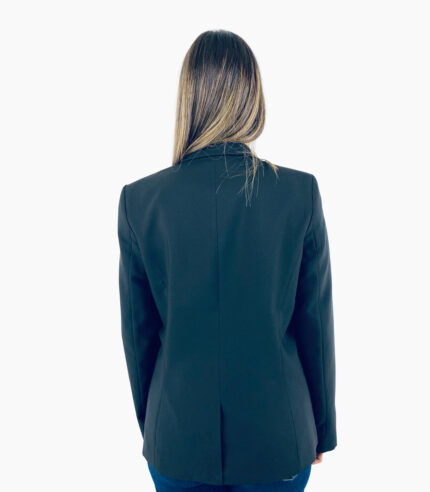 Blazer entallado de cuello solapa negro - Calvin Klein
