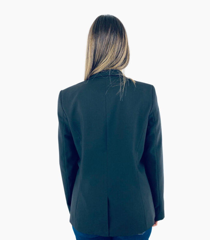 Blazer entallado de cuello solapa negro - Calvin Klein