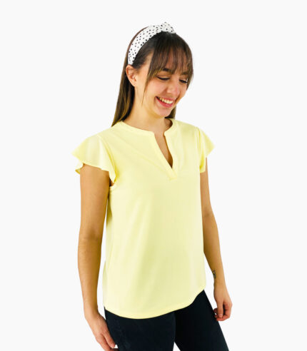 Blusa manga corta tipo farol - Calvin Klein