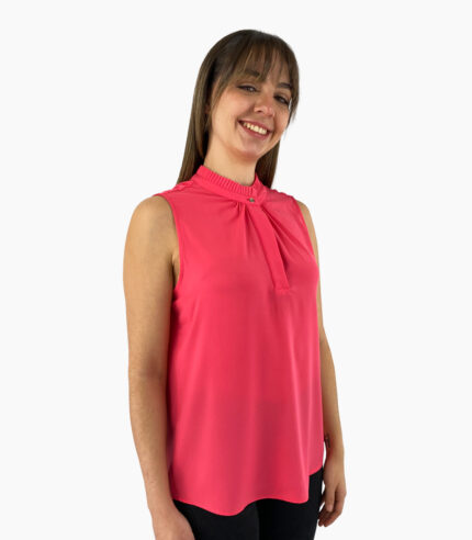 Blusa sin manga cuello alto - Calvin Klein