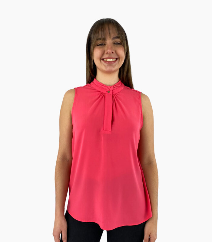 Blusa sin manga cuello alto - Calvin Klein