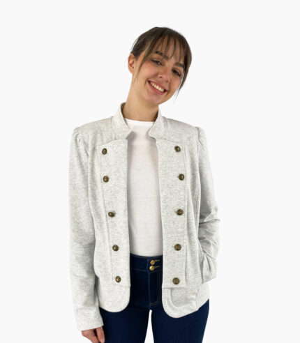 Blazer de solapa tipo militar cuello mao - Tommy Hilfiger