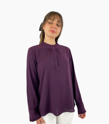 Blusa cuello alto manga larga - Calvin Klein