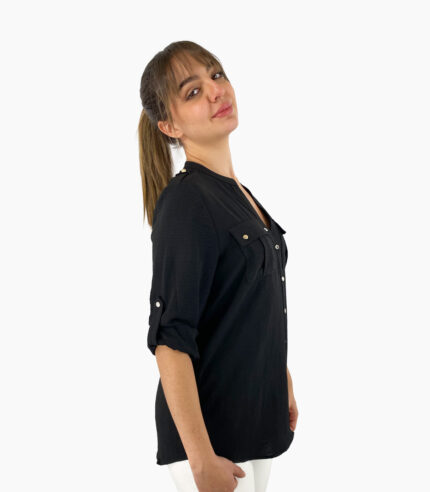 Camisa de botones y bolsillos con tapa - Calvin Klein