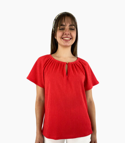 Blusa gitana manga corta - Michael Kors