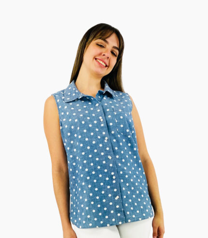 Camisa estampado lunares sin manga - Tommy Hilfiger