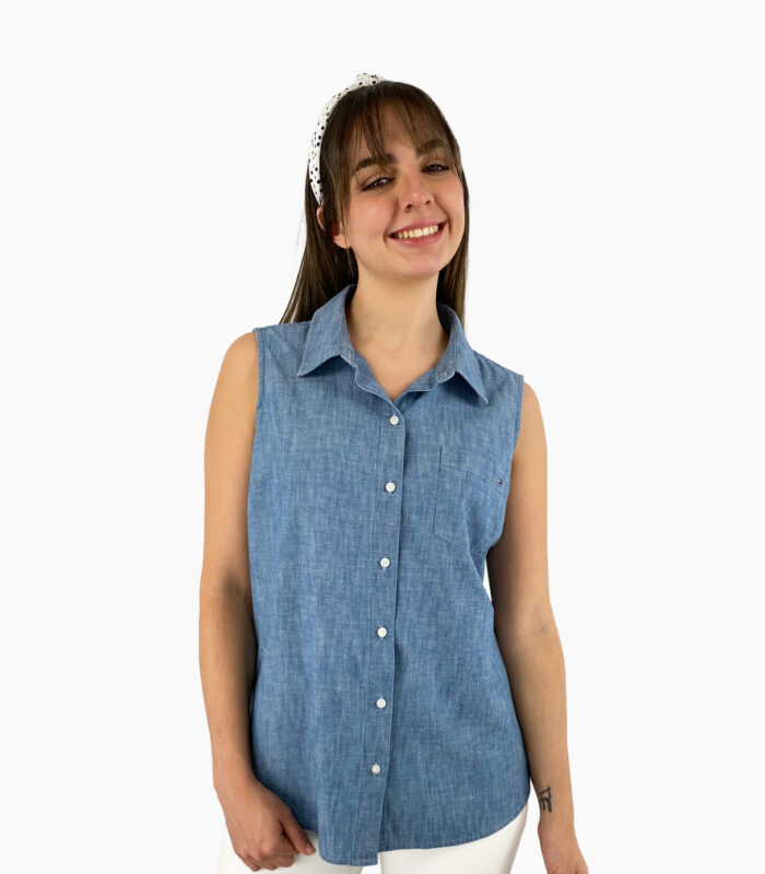 Camisa sin mangas denim - Tommy Hilfiger