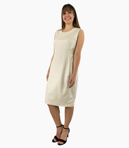 Vestido sin mangas polipiel entallado - Calvin Klein