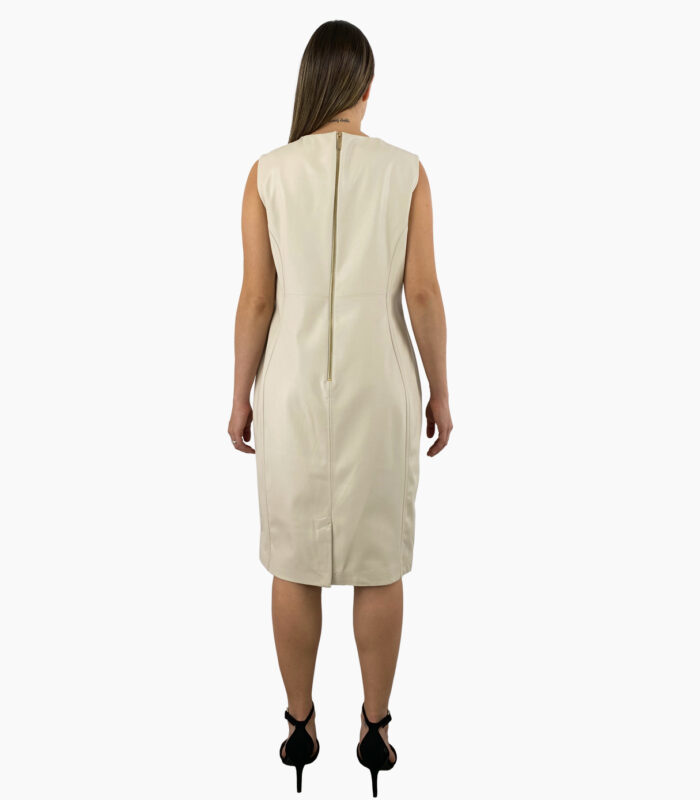 Vestido sin mangas polipiel entallado - Calvin Klein