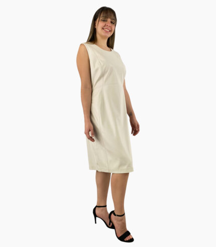 Vestido sin mangas polipiel entallado - Calvin Klein