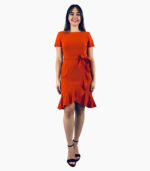 Vestido a la rodilla con volante - Calvin Klein