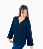 Blusa negra manga larga campana - Michael Kors