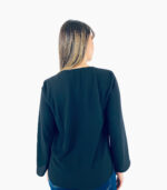 Blusa negra manga larga campana - Michael Kors