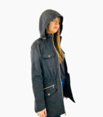 Chubasquero con capucha ajustable negro - Michael Kors