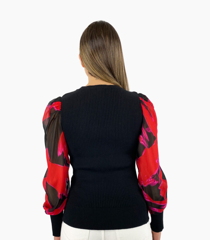 Jersey manga larga tipo jamón - DKNY