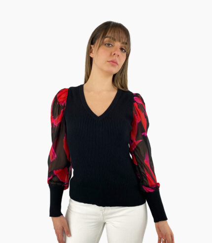 Jersey manga larga tipo jamón - DKNY