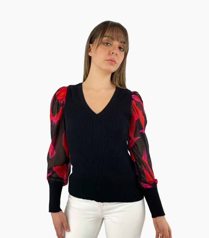 Jersey manga larga tipo jamón - DKNY