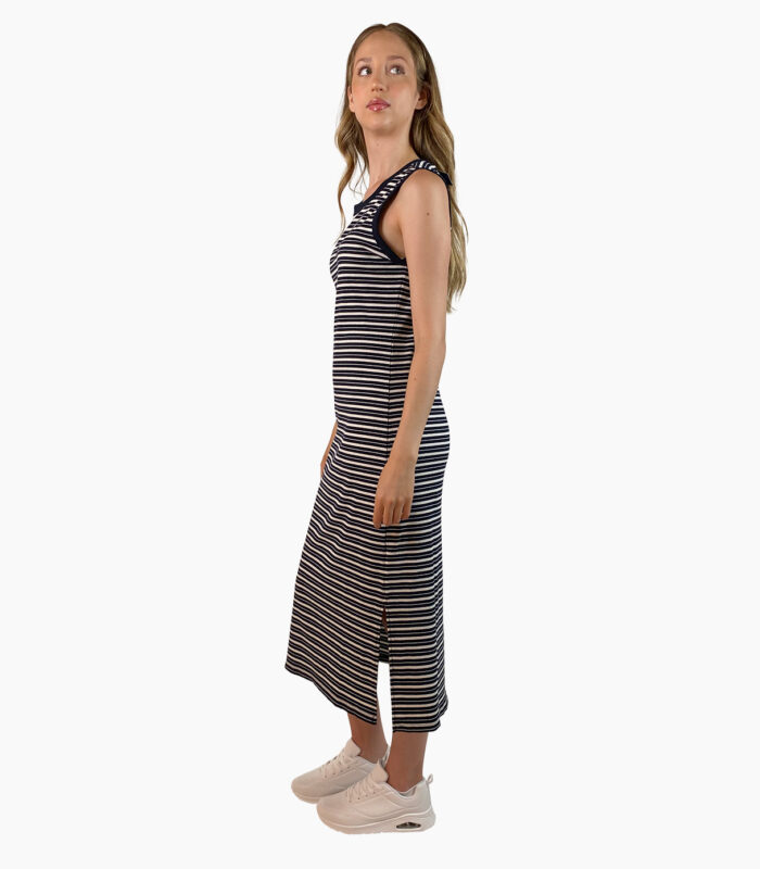 Vestido cuello redondo sin mangas de punto canalé - Tommy Hilfiger