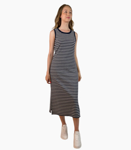 Vestido cuello redondo sin mangas de punto canalé - Tommy Hilfiger