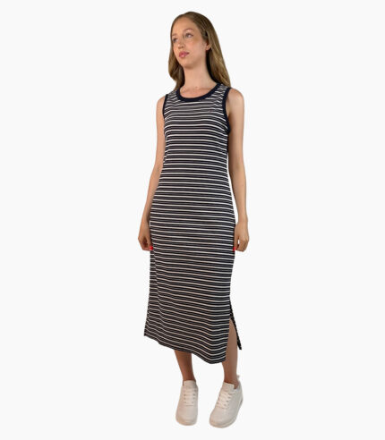 Vestido cuello redondo sin mangas de punto canalé - Tommy Hilfiger