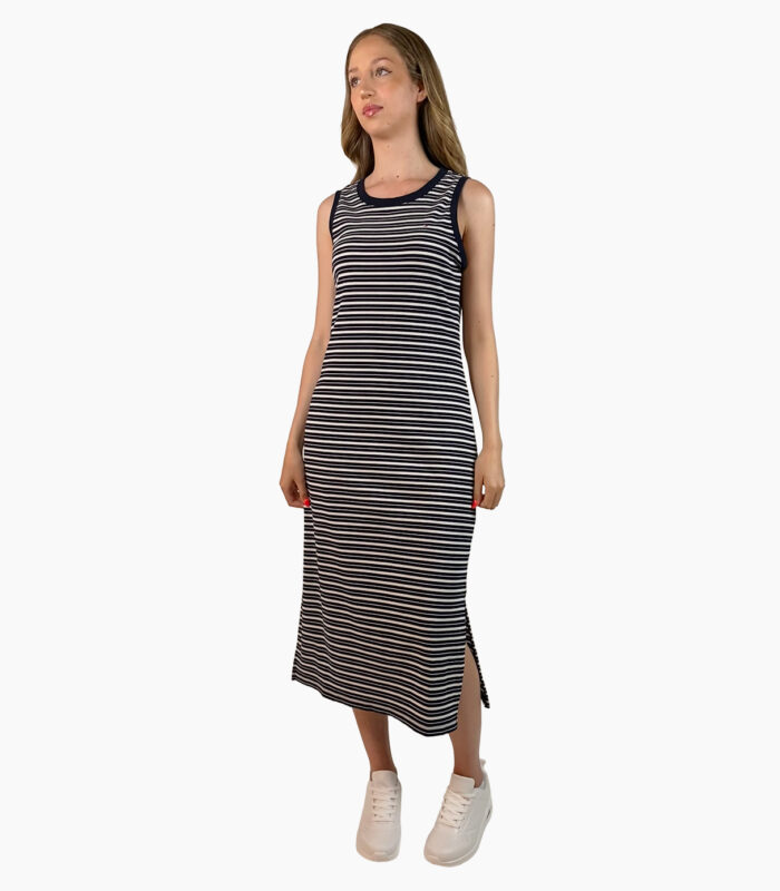 Vestido cuello redondo sin mangas de punto canalé - Tommy Hilfiger