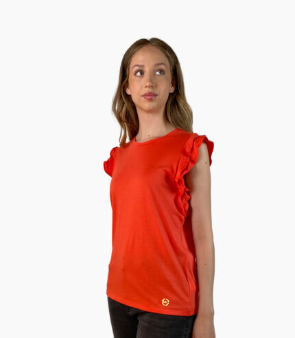 Camiseta manga corta de doble volante - Michael Kors, M