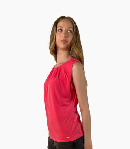 Blusa sin mangas con cuello plisado - Calvin Klein