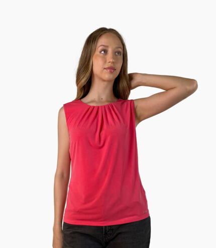 Blusa sin mangas con cuello plisado - Calvin Klein