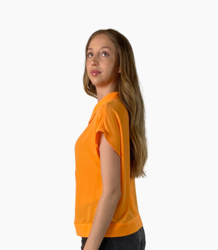 Camisa naranja manga caída - DKNY