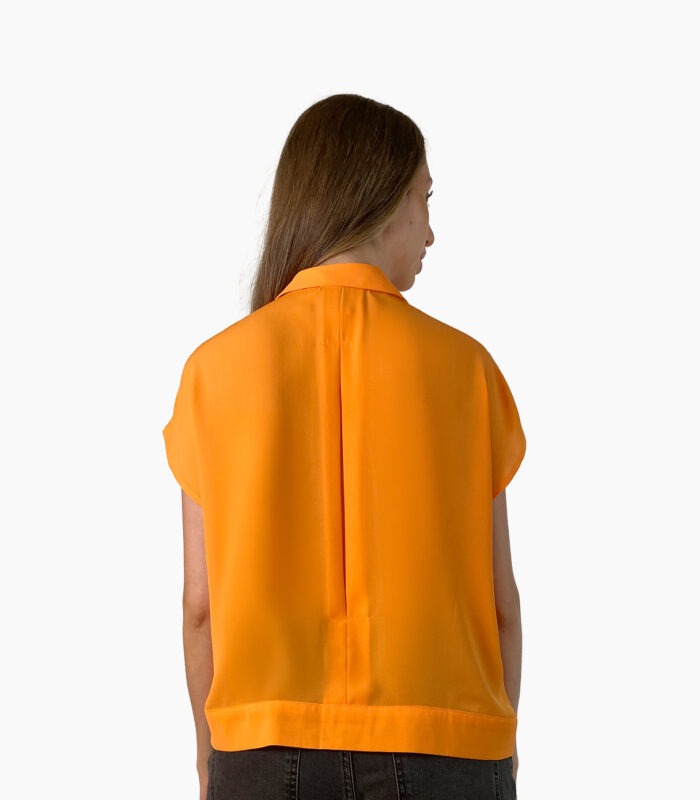 Camisa naranja manga caída - DKNY