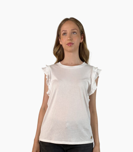 Camiseta manga corta de doble volante - Michael Kors