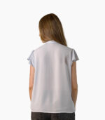 Blusa gris claro cuello alto con lazada - Calvin Klein
