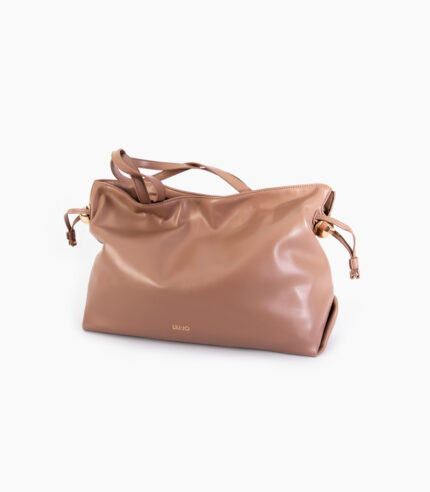 Bolso shopper fruncido en tono Camel LIU JO